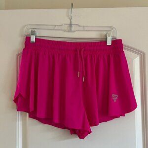 Pink Flutter-Style Athletic Shorts w/ Tights